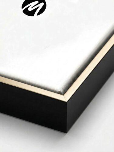 image preview of Black and gold wooden floating frame