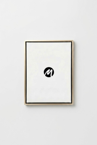 second image preview of Black and gold wooden floating frame