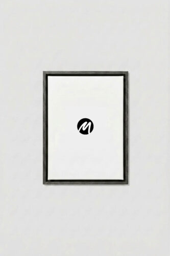 second image preview of Black textured wooden floating frame