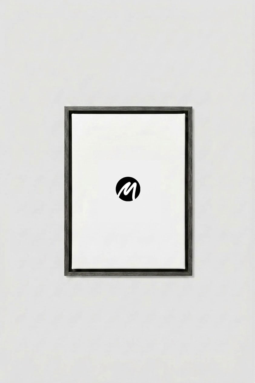 second image preview of Black textured wooden floating frame